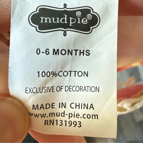 Mud Pie Seahorse Dress 0-6M Pink Beach Summer Boutique Baby Girl - Picture 6 of 6